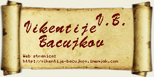 Vikentije Bačujkov vizit kartica